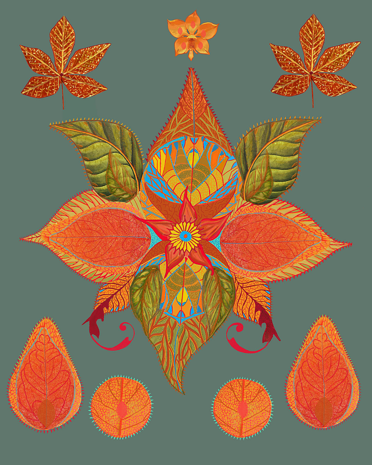 Inventive Leaves Poster och Canvastavla