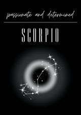 Scorpio Zodiac Print Art Poster och Canvastavla