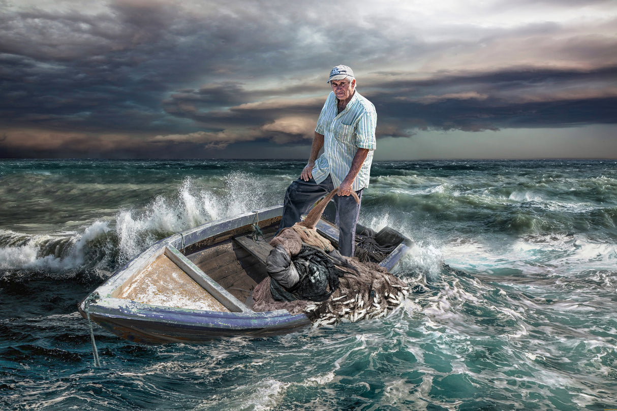 OldFisherman Poster och Canvastavla