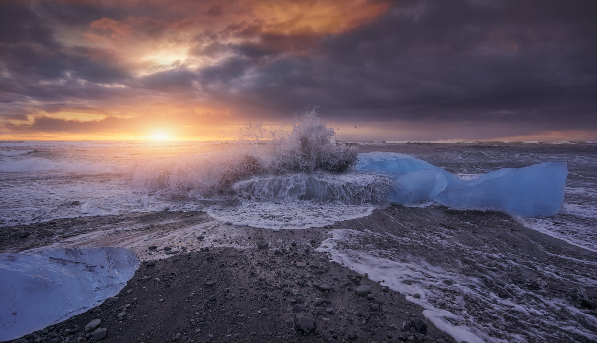 Dramatic sky in the beach 7R7515 Poster och Canvastavla