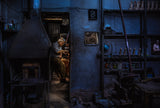 The blacksmith at work Poster och Canvastavla