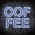 Neon Coffee Poster och Canvastavla