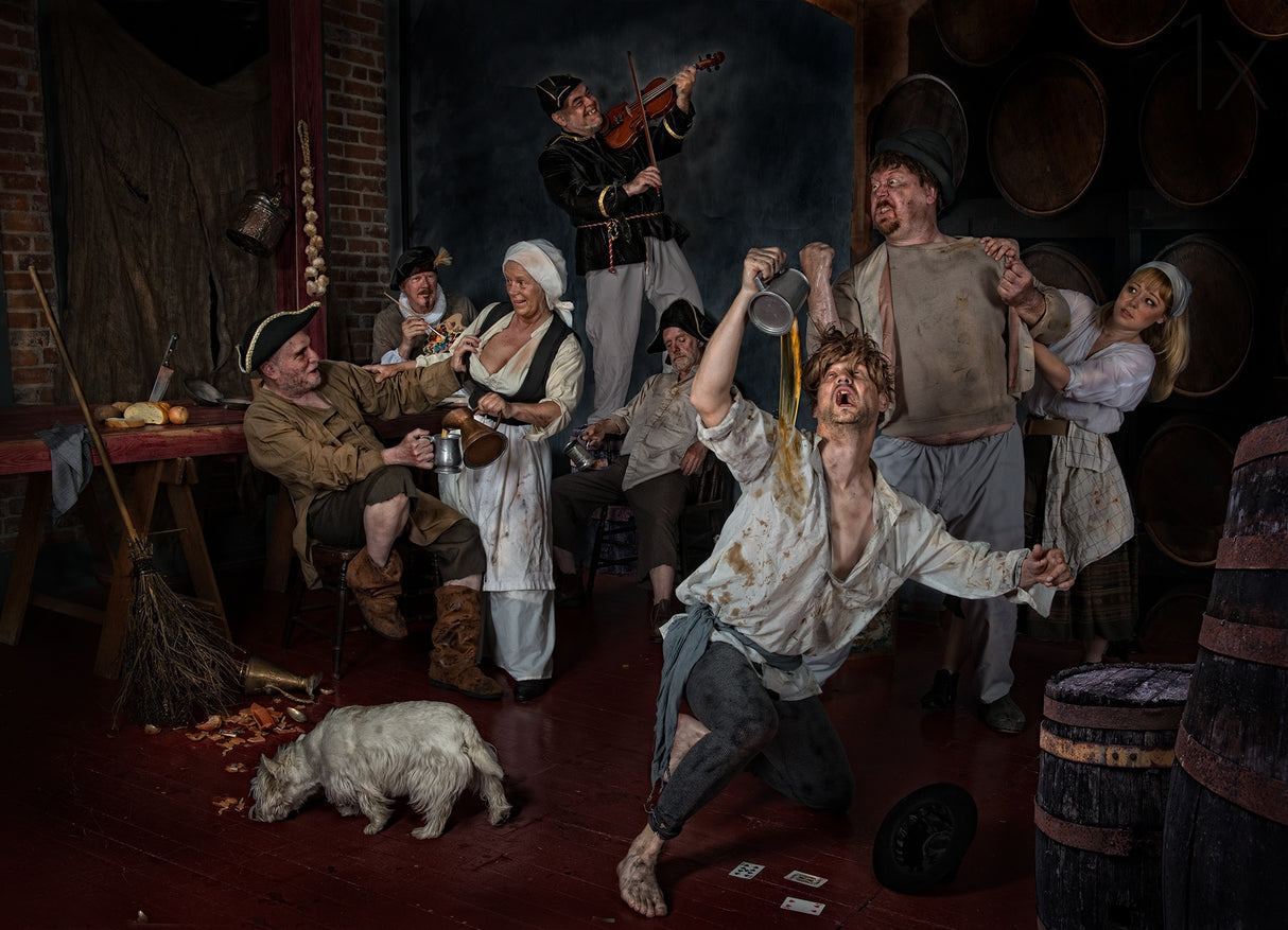 Adriaen Brouwer Paints His Tavern Scenes (homage to Brouwer - fine artist) Poster och Canvastavla