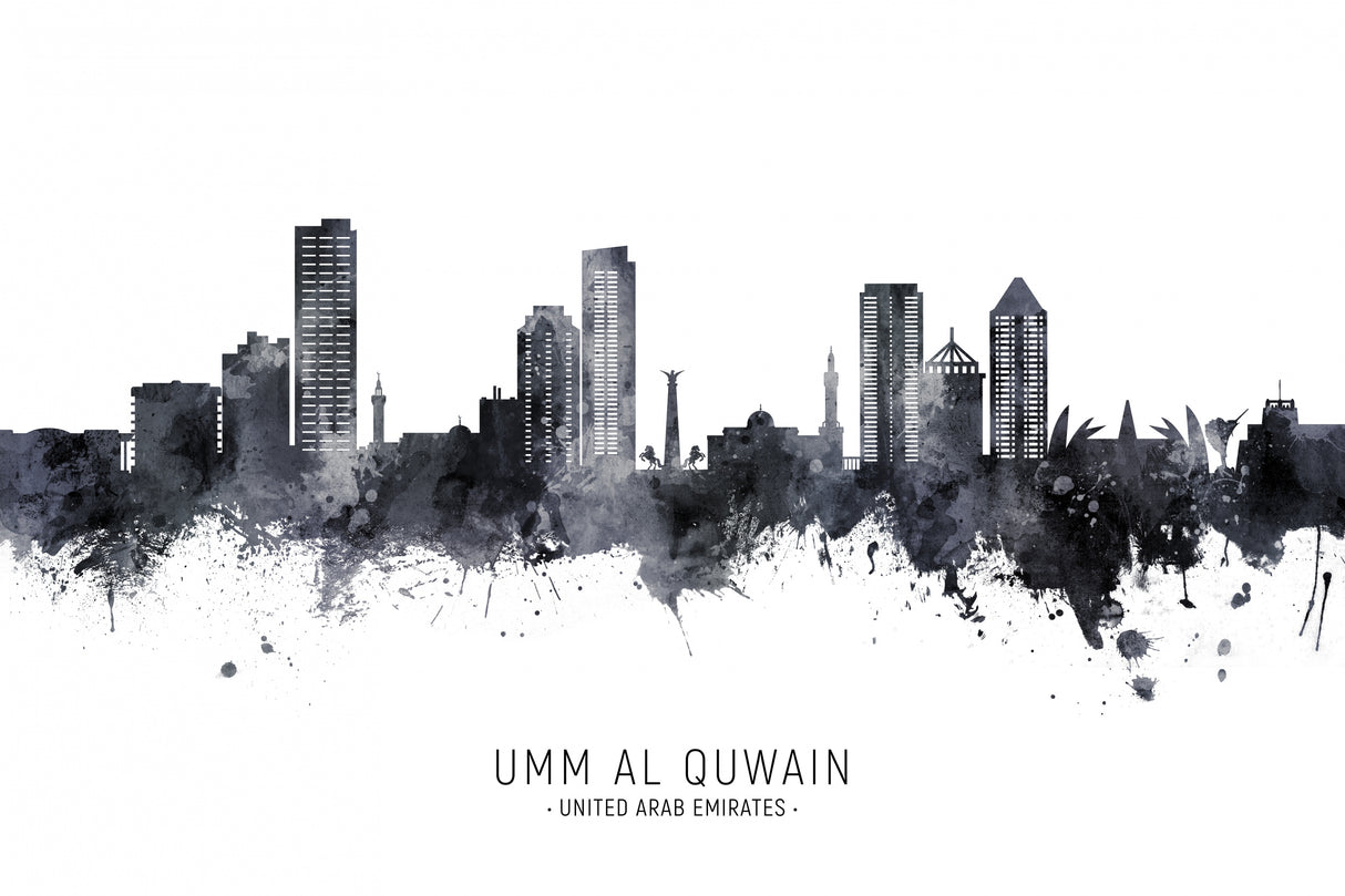 Umm Al Quwain Skyline Poster och Canvastavla