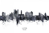Luton England Skyline Poster och Canvastavla