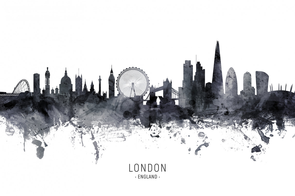London England Skyline Poster och Canvastavla