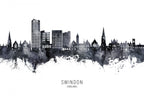 Swindon England Skyline Poster och Canvastavla