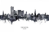 Swindon England Skyline Poster och Canvastavla