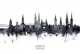 Lubeck Germany Skyline Poster och Canvastavla