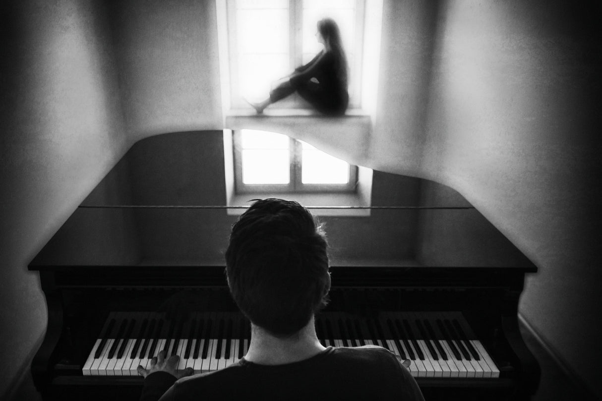 the pianist and his muse Poster och Canvastavla
