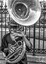 They say it's the Sousaphone players you have to look out for... Poster och Canvastavla