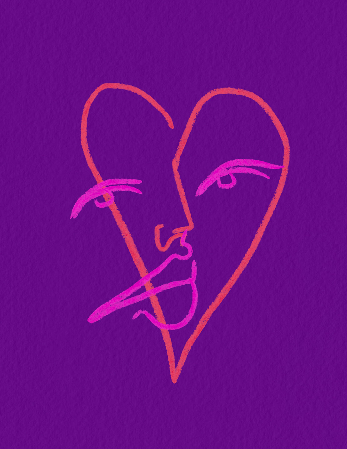 Love Face Poster och Canvastavla