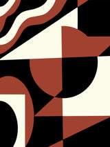 Geometrical Red and Black Poster och Canvastavla