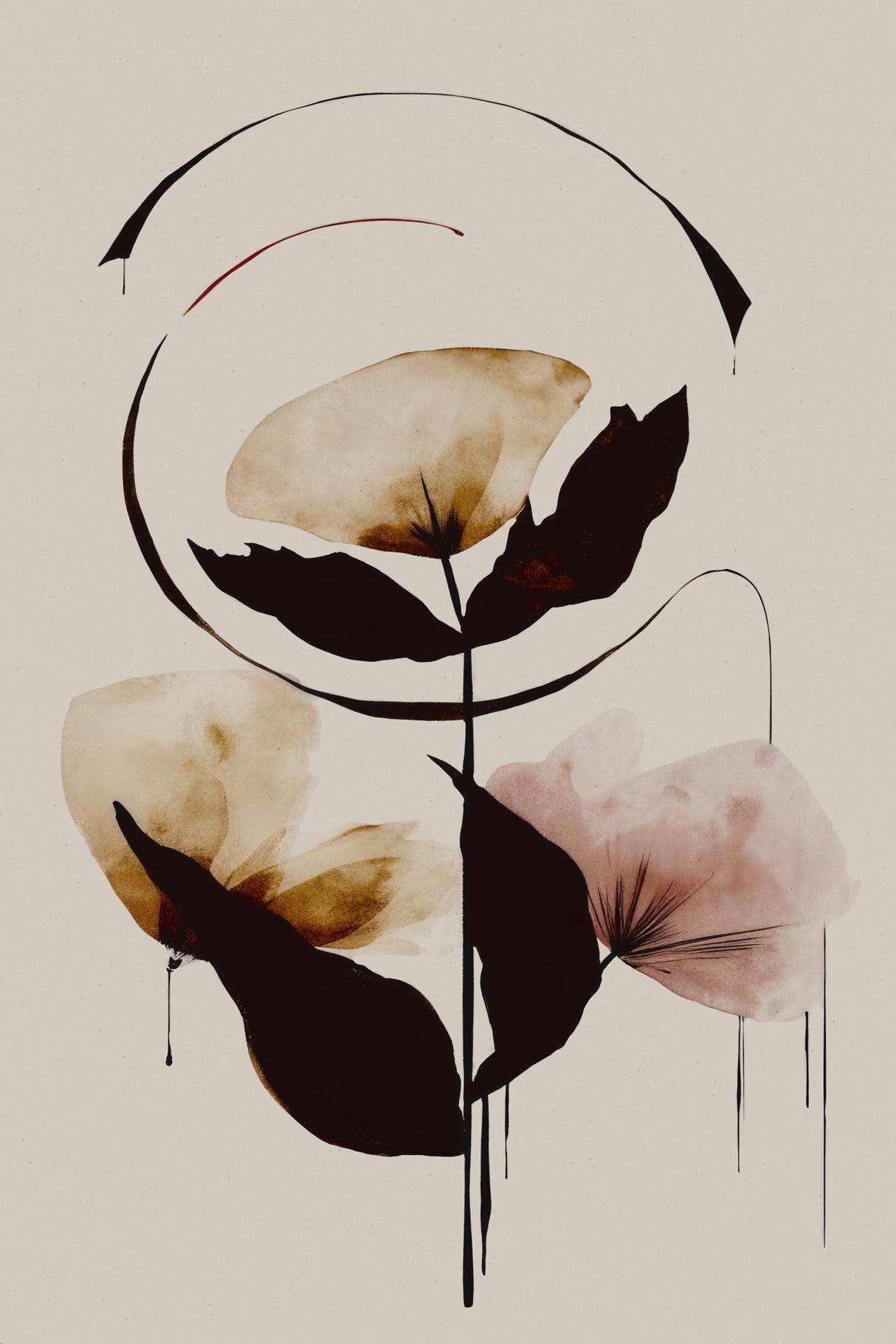 Halo Flowers No 3 Poster och Canvastavla
