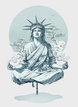 statue liberty meditating Poster och Canvastavla