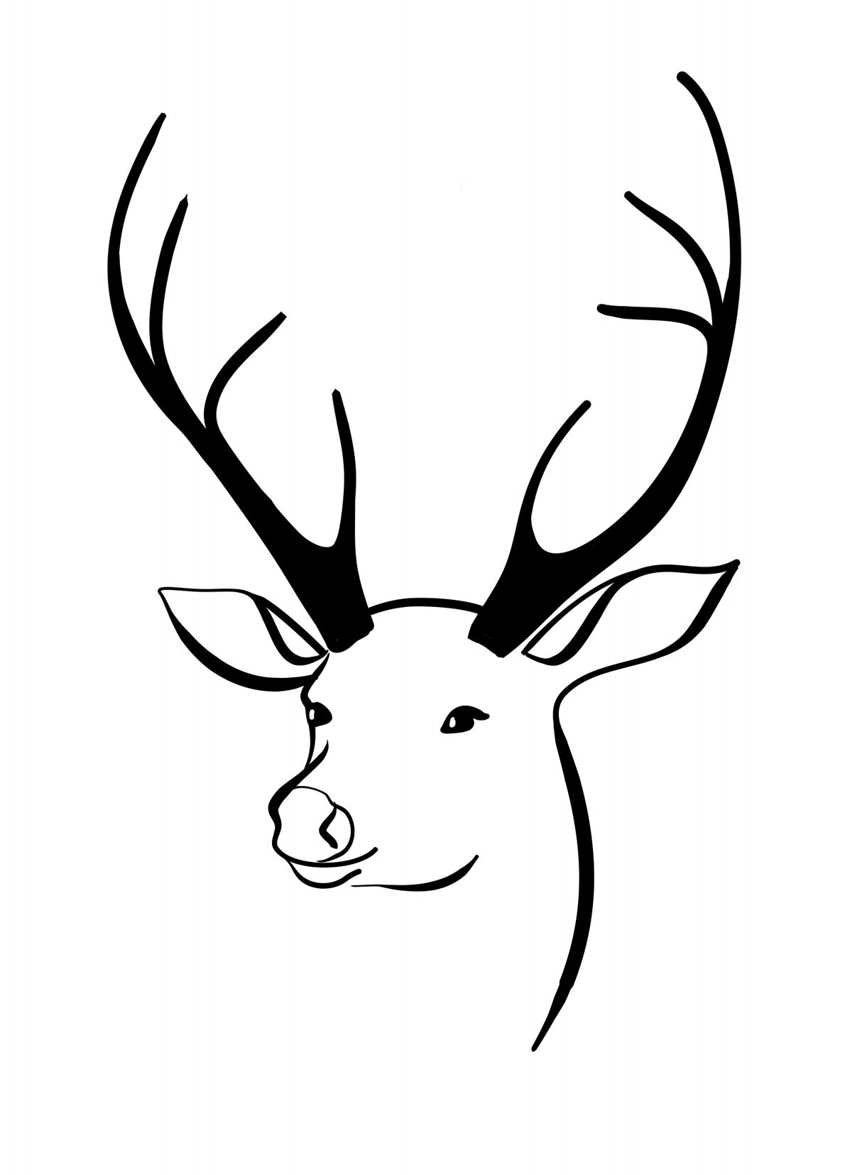 Reindeer head Poster och Canvastavla