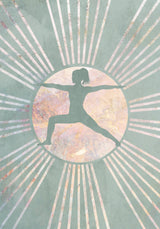 Yoga Boho Sun Green 2 Poster och Canvastavla
