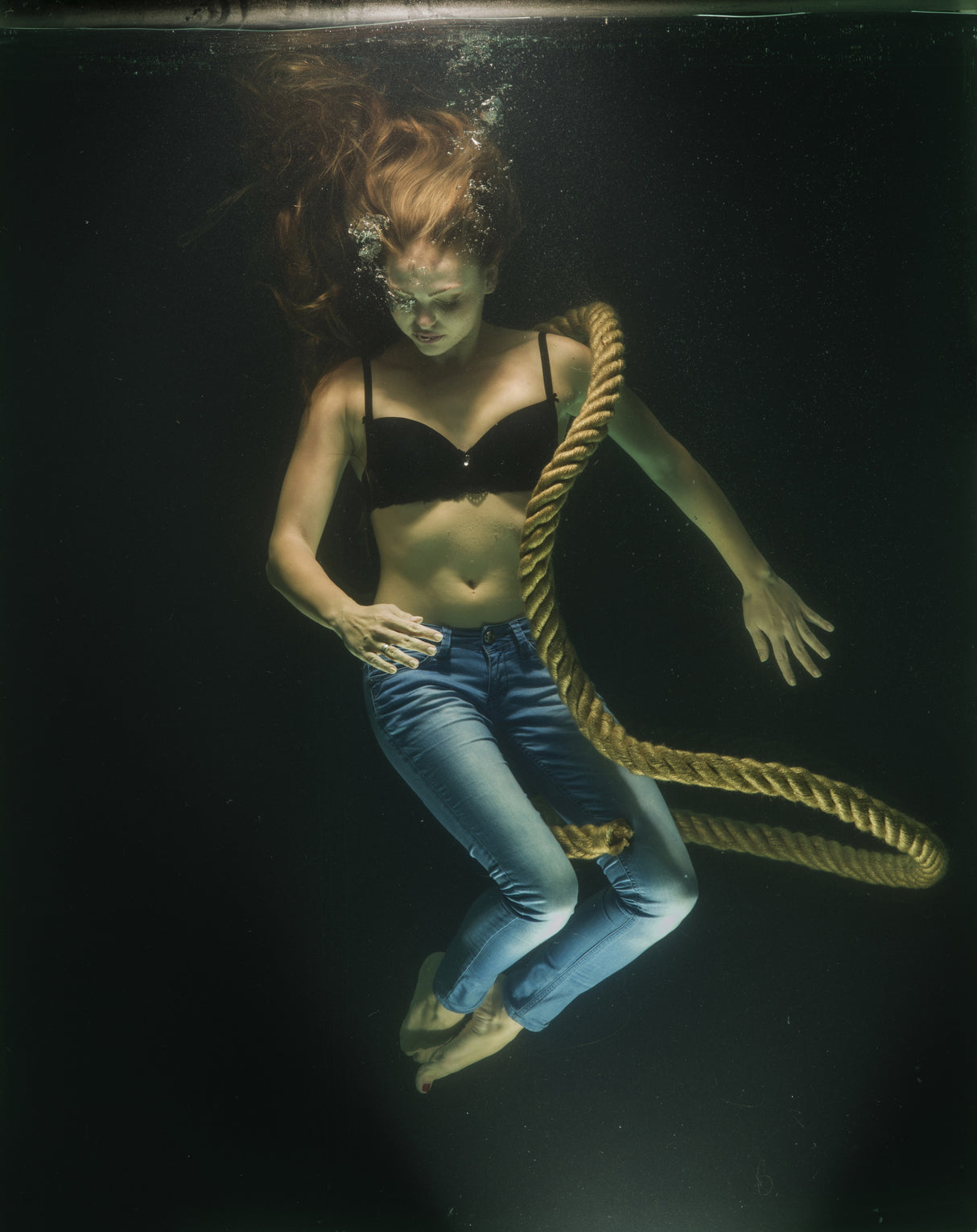 underwater artistic portrait shooting Poster och Canvastavla