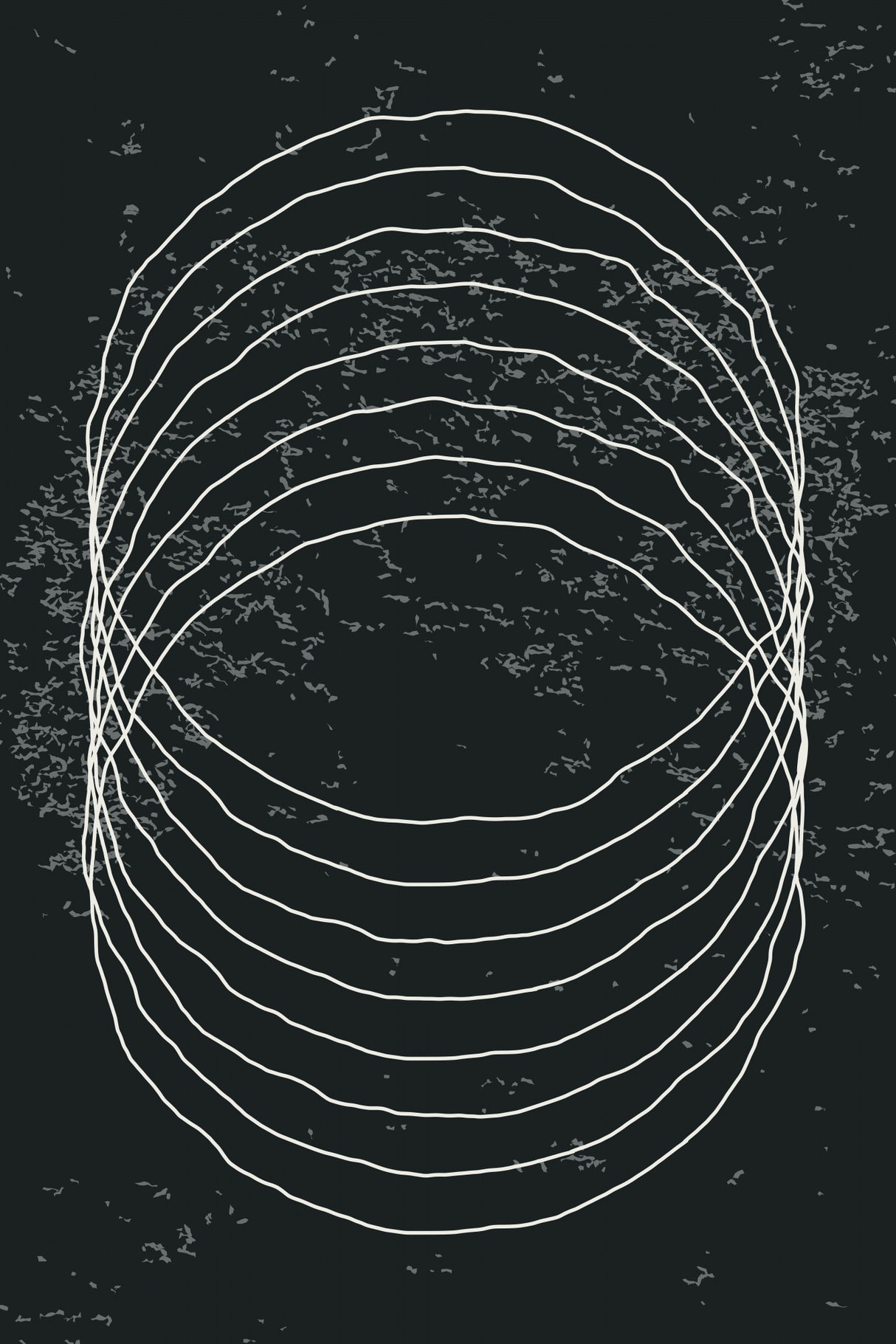 Black and White Circles Poster och Canvastavla