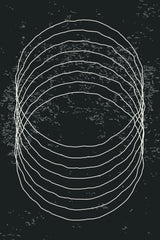 Black and White Circles Poster och Canvastavla