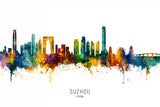 Suzhou China Skyline Poster och Canvastavla