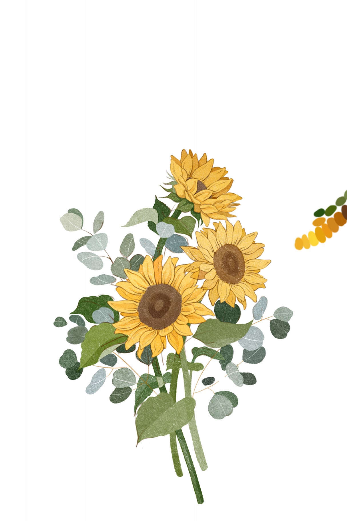 Colorful Sunflower 1 Poster och Canvastavla