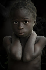 dupá young girl at Northern Cameroon Poster och Canvastavla