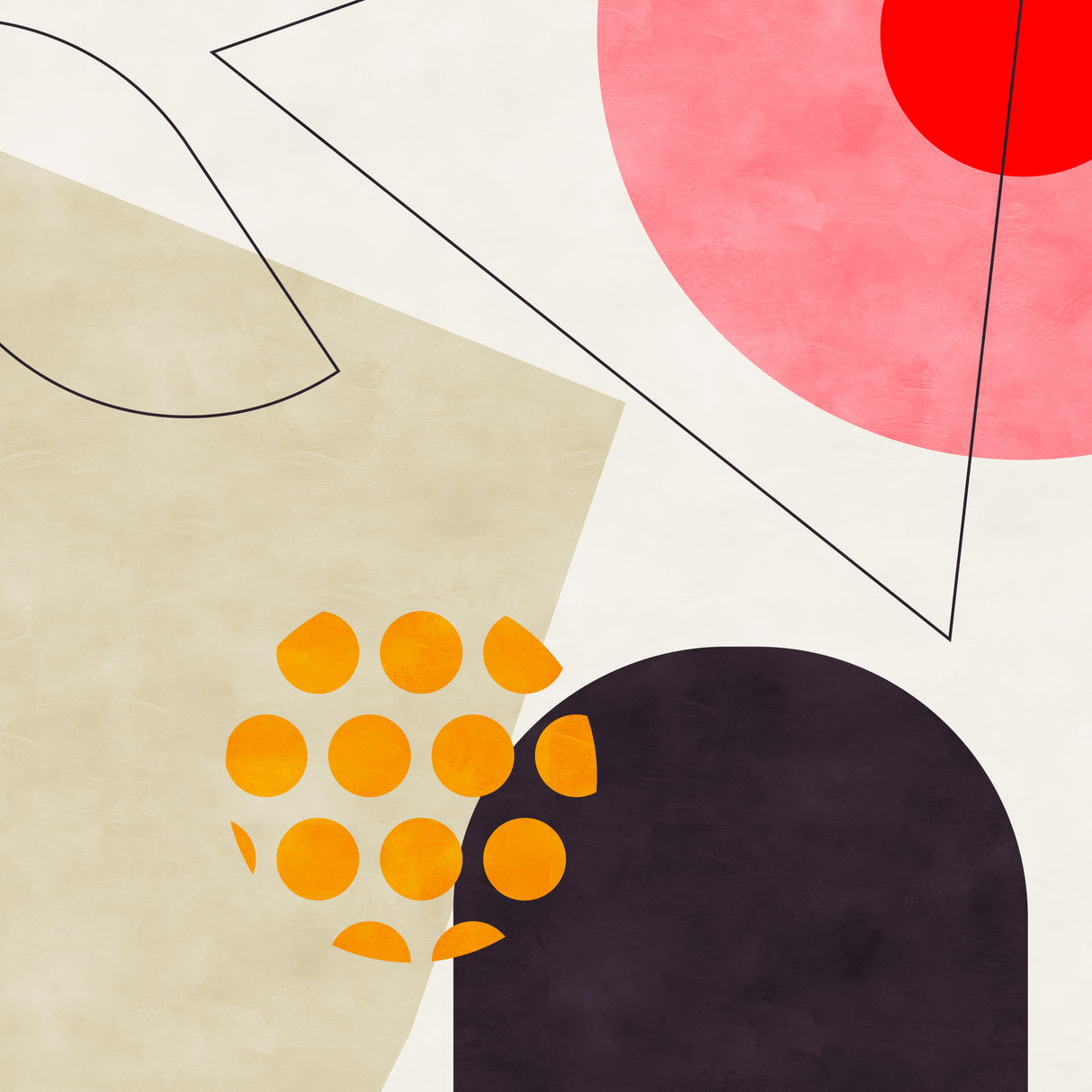 Mid Bauhaus Geometry 8 Kopie Poster och Canvastavla