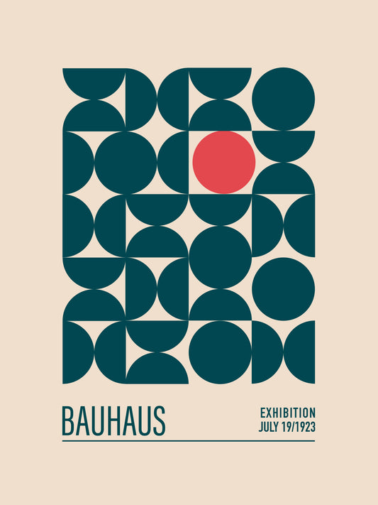 Bauhaus Mavi Kureler Poster och Canvastavla
