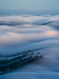 The City Lost in the Cloud Waves Poster och Canvastavla