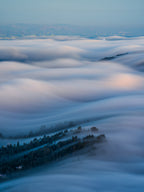 The City Lost in the Cloud Waves Poster och Canvastavla