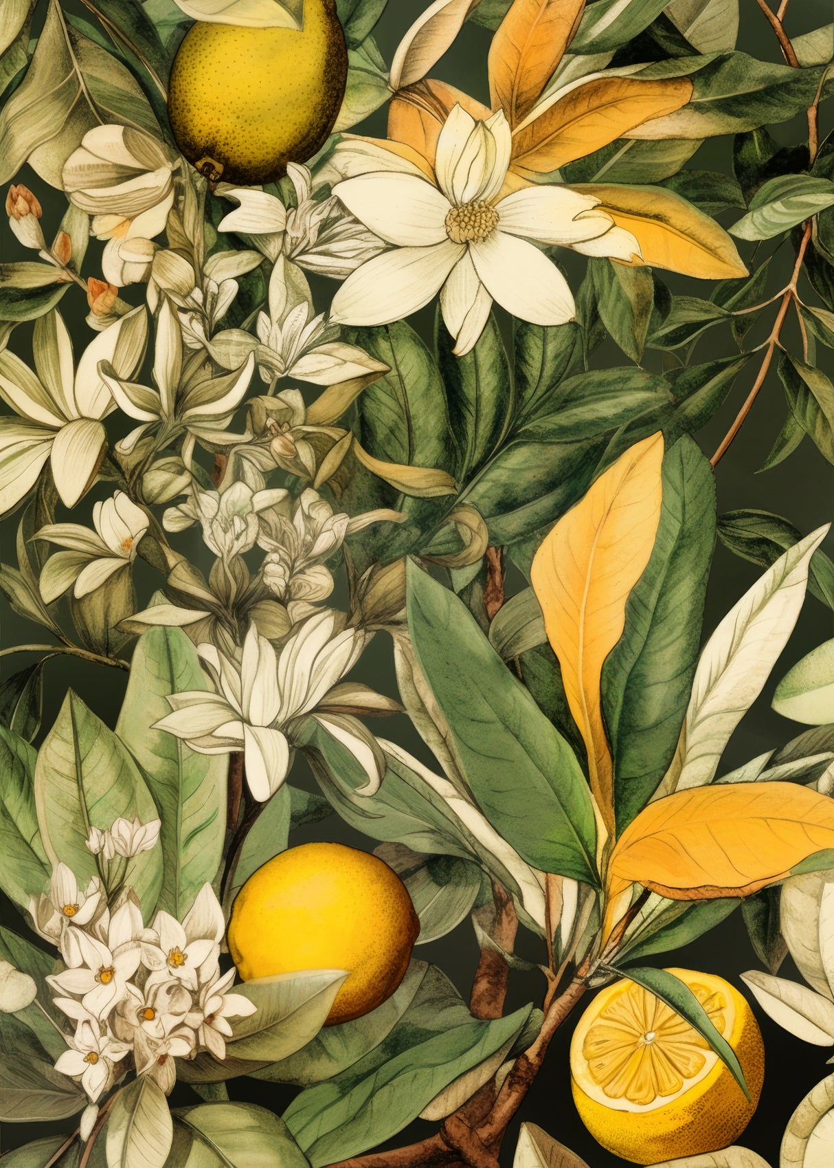 Flowers and fruits 1 Poster och Canvastavla