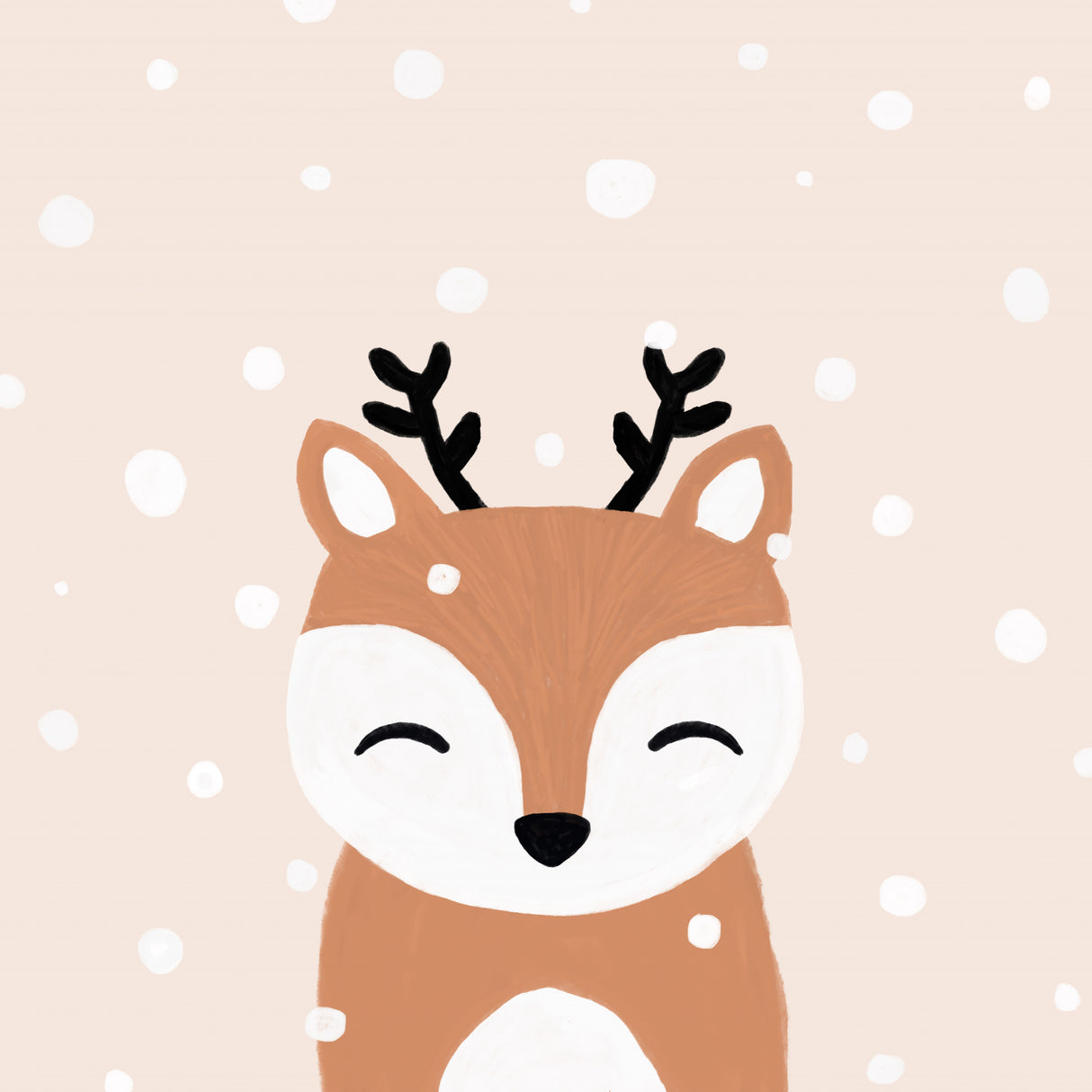 Snow & Deer Poster och Canvastavla
