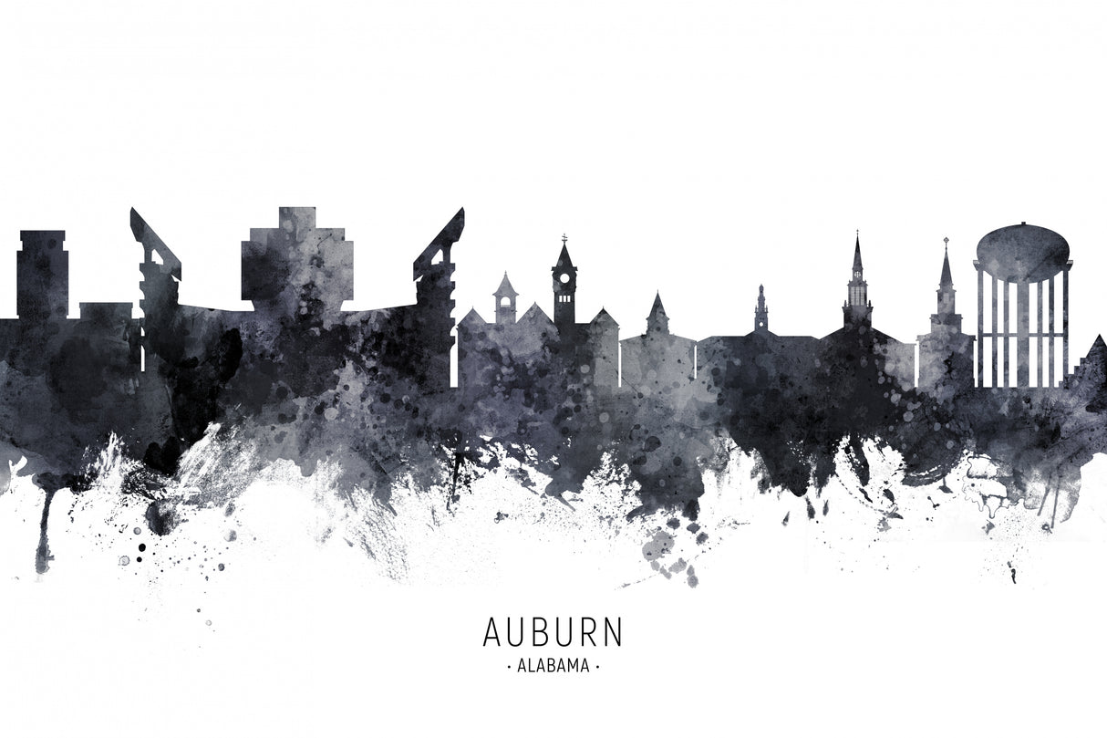 Auburn Alabama Skyline Poster och Canvastavla