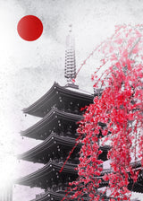 Pagoda Temple of Japan Poster och Canvastavla