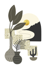 Tropical Villa Color and Shapes 07 Poster och Canvastavla