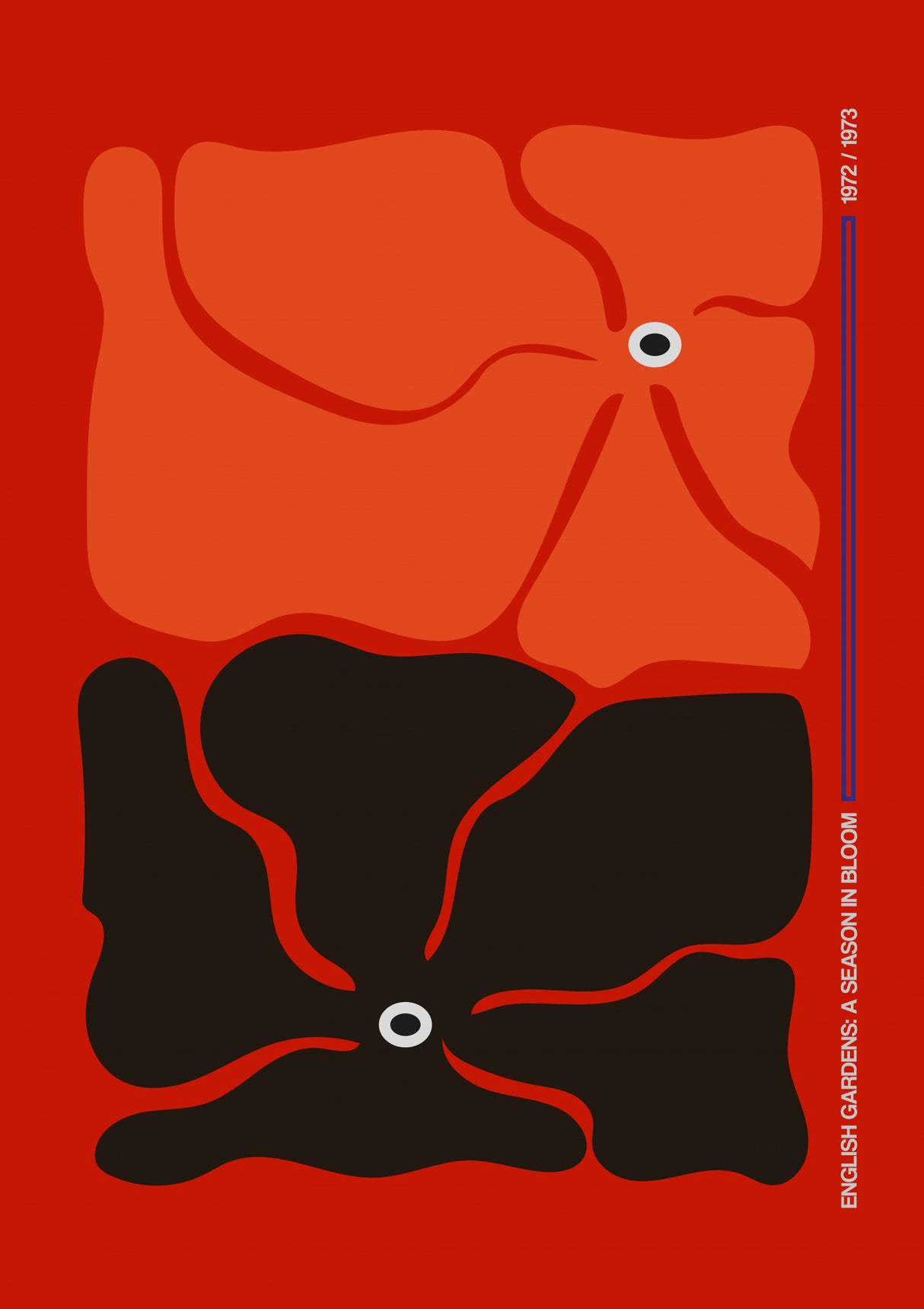 Two By Two Flower Red Poster och Canvastavla