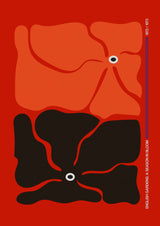 Two By Two Flower Red Poster och Canvastavla