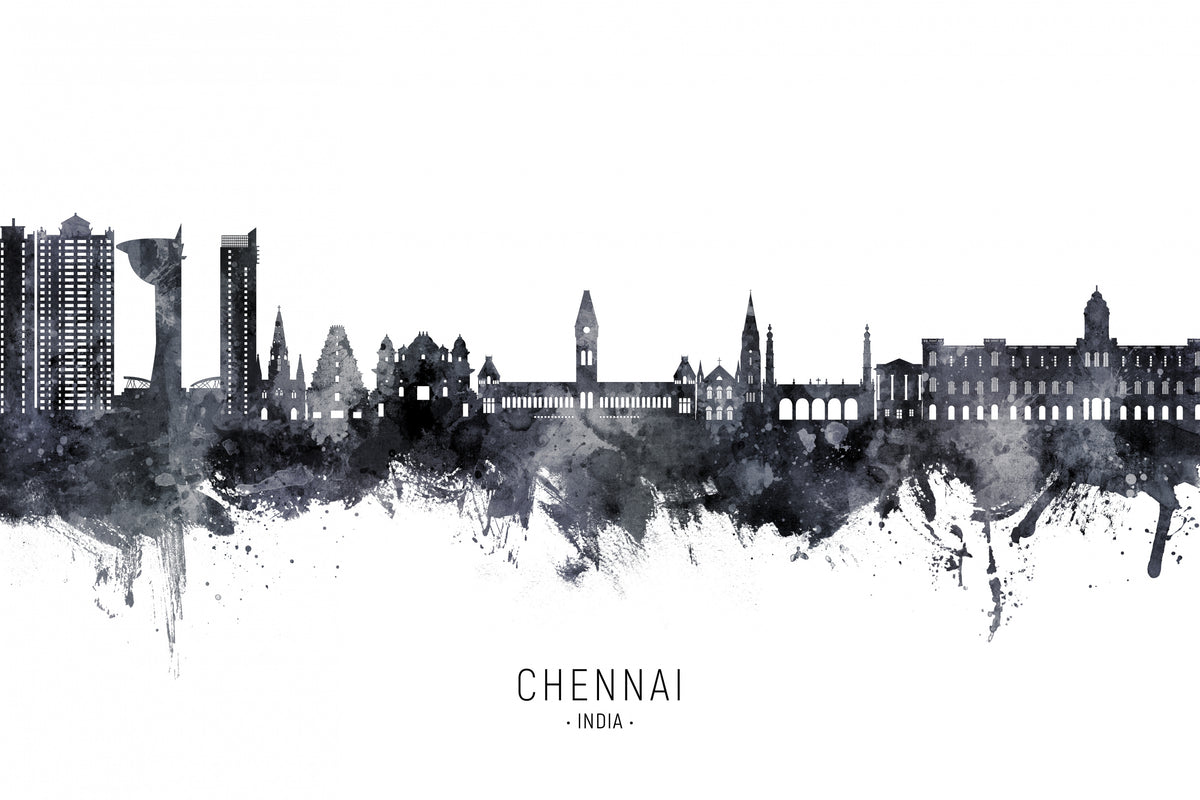 Chennai Skyline India Poster och Canvastavla