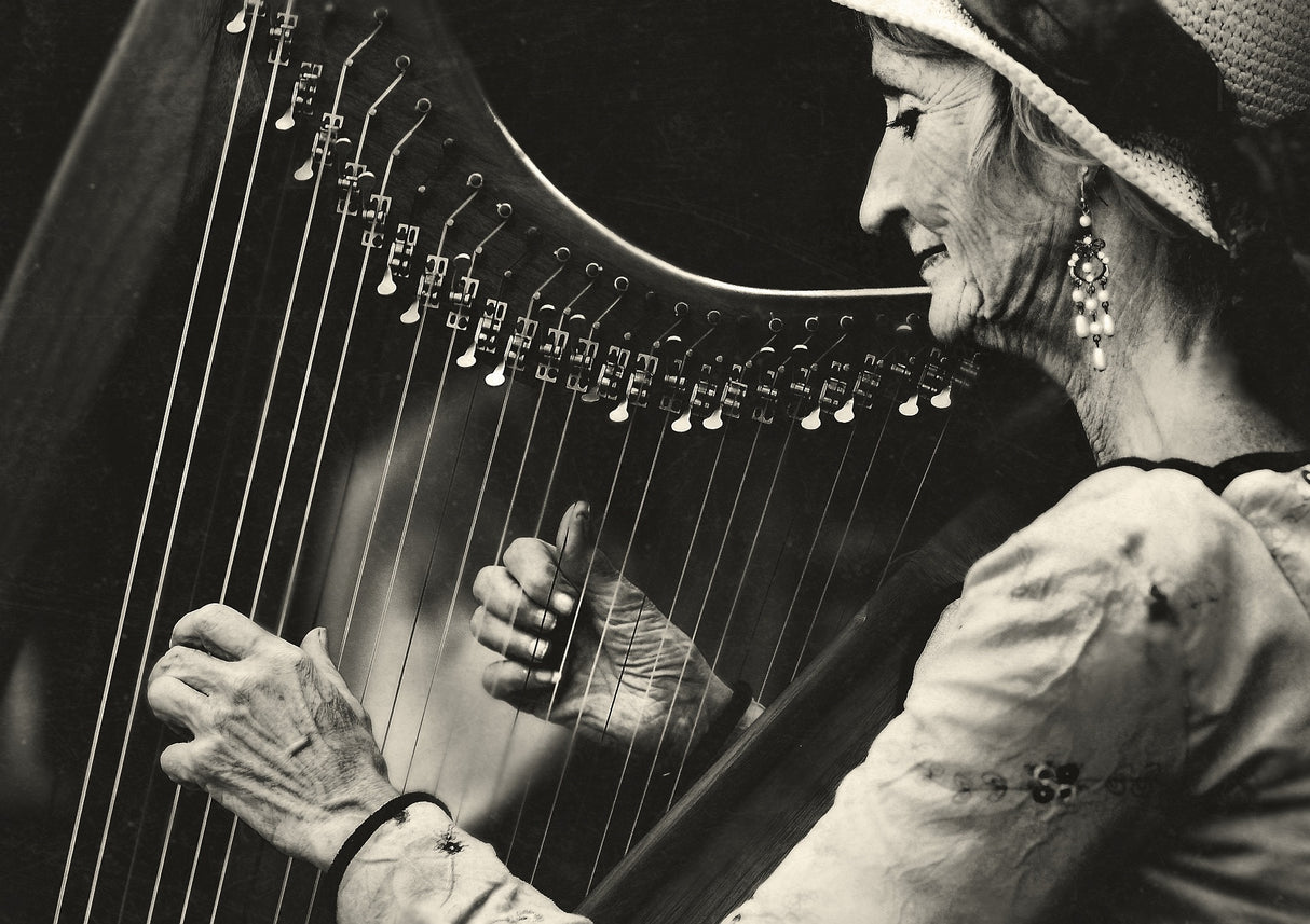Playing the Harp Poster och Canvastavla