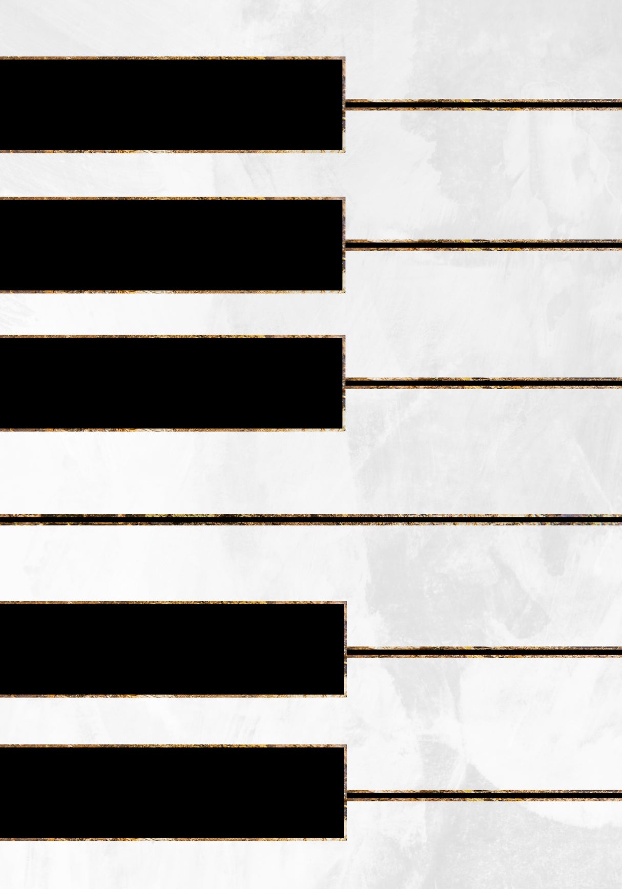 Black and gold piano Poster och Canvastavla