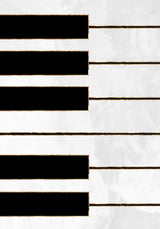 Black and gold piano Poster och Canvastavla