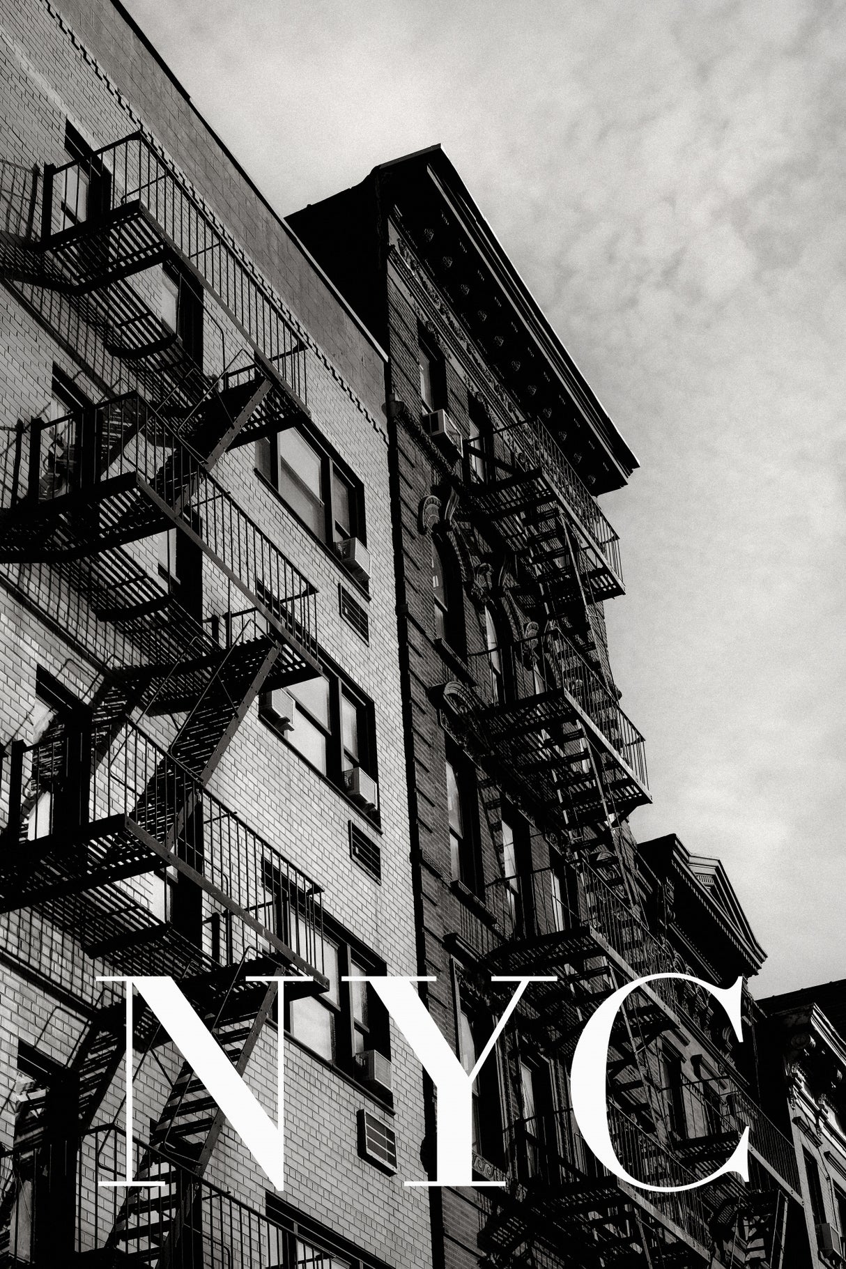NYC Fire Escapes 2 Poster och Canvastavla