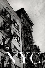 NYC Fire Escapes 2 Poster och Canvastavla