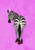 Zebra Shoes pink Poster och Canvastavla