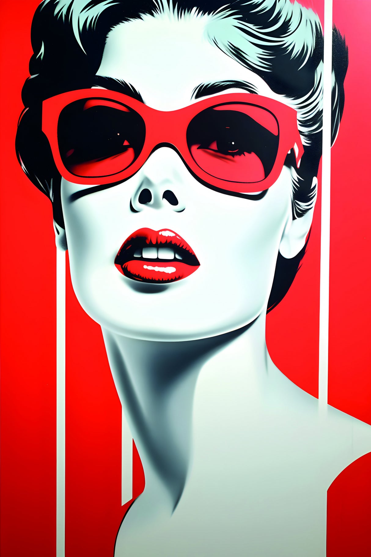 Lady In Red Poster och Canvastavla