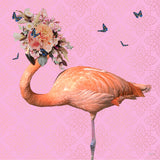 Spring Flower Bonnet On Flamingo Poster och Canvastavla