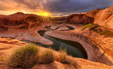 Sunrise at Reflection Canyon Poster och Canvastavla