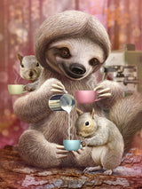 SLOTH THE BARISTA Poster och Canvastavla