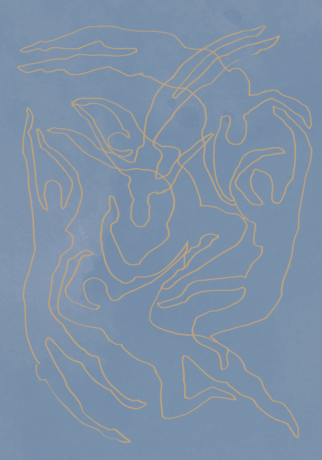 Blue Swimmers Poster och Canvastavla